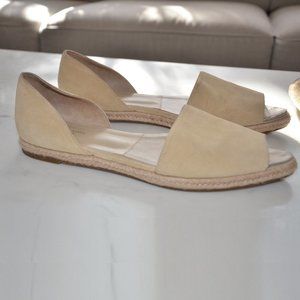 Michael Kors Beige Suede Point-Toe Flats